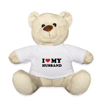 Ich liebe meinen Mann - Teddy - Weiß - Vorne
