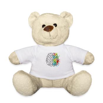 Brain Art and Science Logic & Creativity - Teddy Bear - white - Front