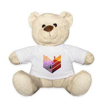 Bergstein Bergsteiger Wandern Wanderung Geschenk - Teddy - Weiß - Vorne