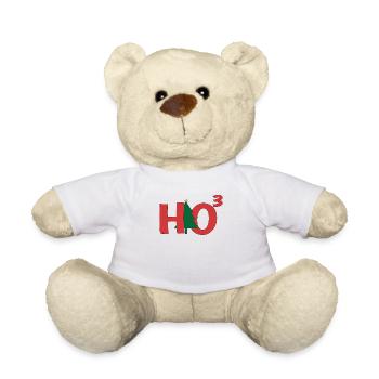 Fun HO3 Math Nerd Christmas Tree Ho Ho Ho - Teddy Bear - white - Front