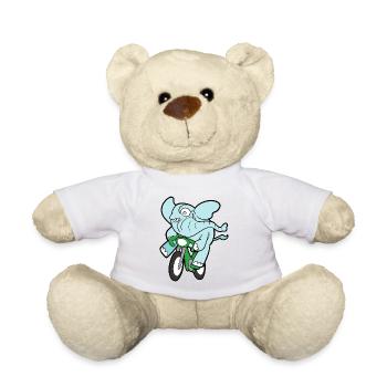 Éléphant drôle drôle mignon - Nounours - blanc - Devant