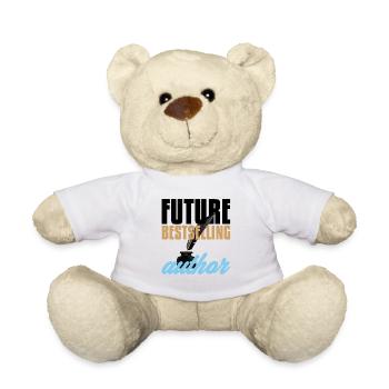 Autor Future Bestseller Autor Geschenk Schriftsteller Geschenk - Teddy - Weiß - Vorne