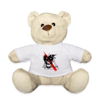 Skull with Raven Tattoo Style - Teddy Bear - white - Front