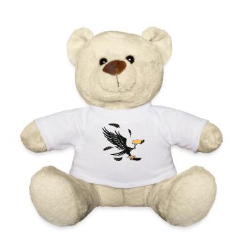 Regarder l'aigle avec le film rouler dans les griffes - Nounours - blanc - Devant