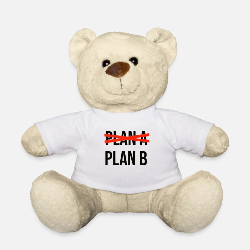 Plan A Plan B noir - Nounours - blanc