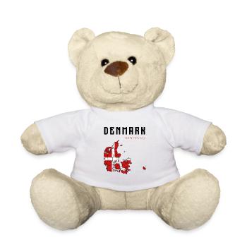 Danemark contour contour contour Copenhague cadeau - Nounours - blanc - Devant