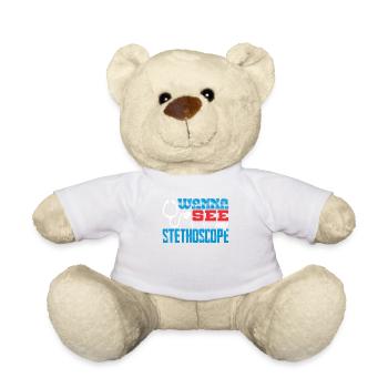Mediziner wollen mein Stethoskop sehen - Teddy - Weiß - Vorne