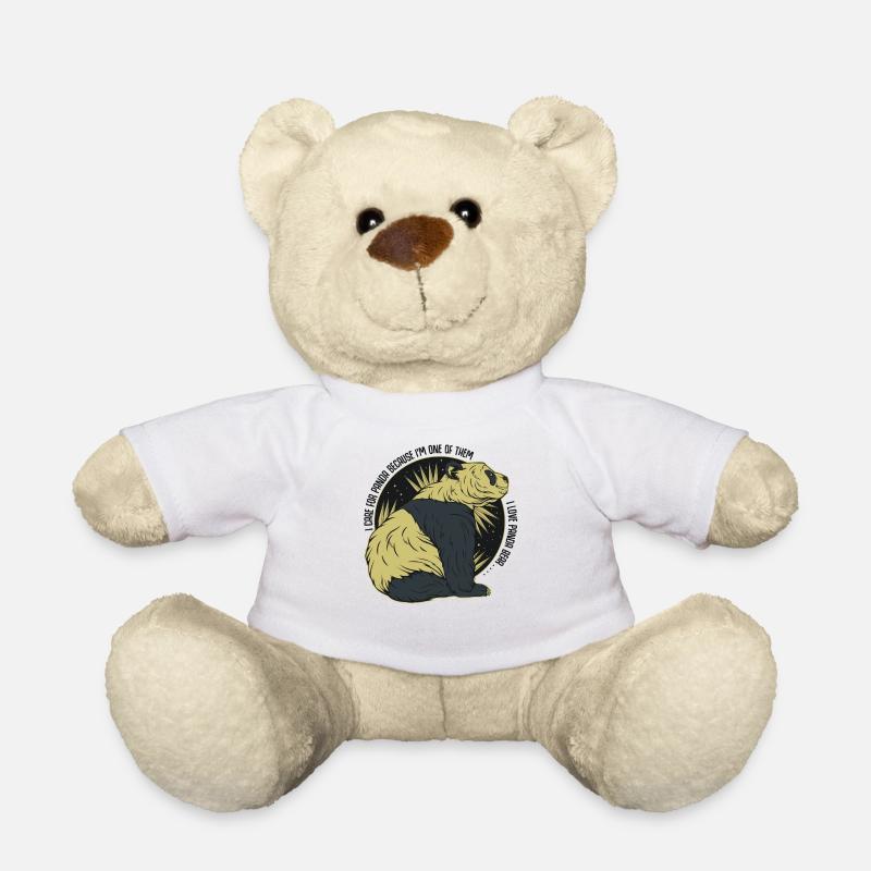 I Love Panda | Statement Zitat Pandabär Geschenk - Teddy - Weiß