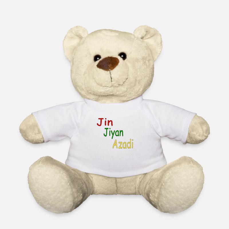 Jin Jiyan Azadi - Teddy Bear - white