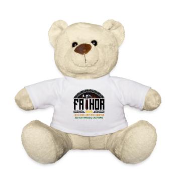 Fathor Wortspiel Vater Lustige Sprüche Geschenk - Teddy - Weiß - Vorne