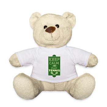keep calm play tennis - Teddy Bear - white - Front