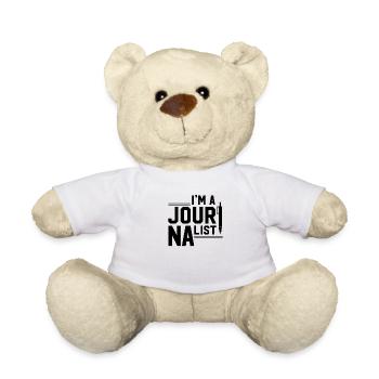 Journaliste journaliste - Nounours - blanc - Devant