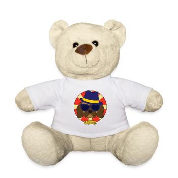 Cool Animals gangster - Teddy Bear - white - Front