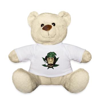 Kiffender Monkey With Joint - Teddy Bear - white - Front