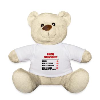 Our hourly rates - Workshop - Teddy Bear - white - Front