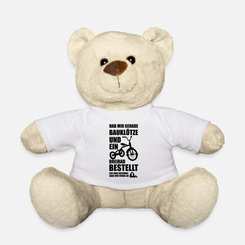 Lustige Sprüche Kindheit Optimismus Geschenkidee - Teddy - Weiß