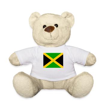 I jm flag png black 531901dfe61ce470a4f2953b7ad949 - Teddy Bear - white - Front