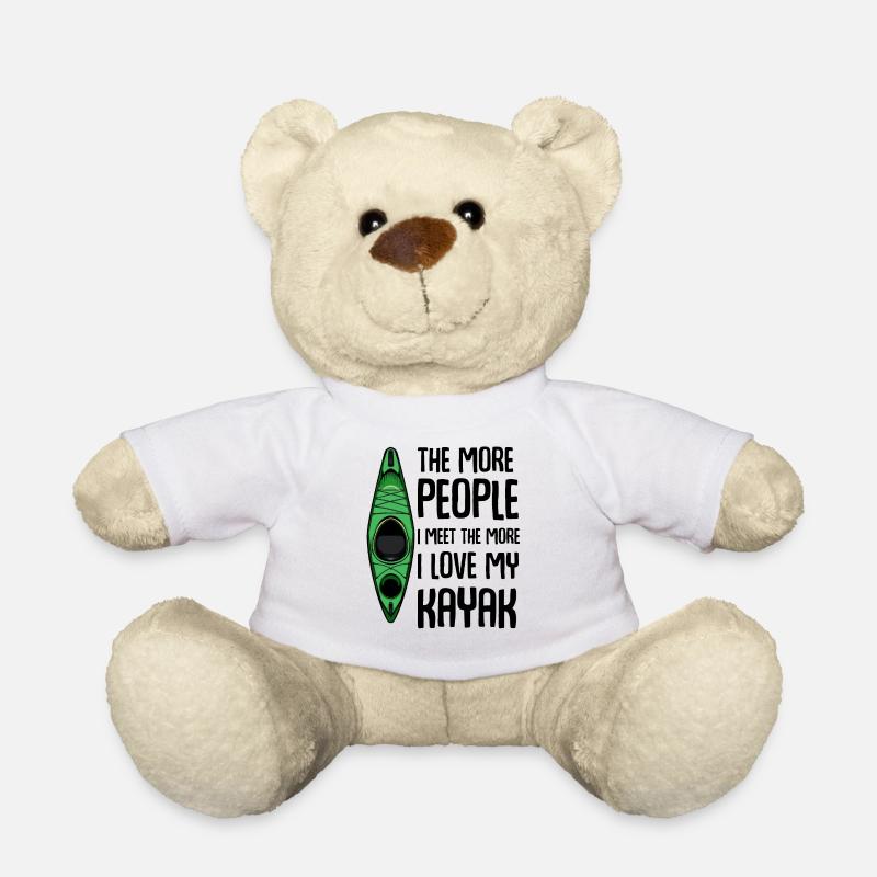 Kajak Lustige Sprüche Kajakfahrer Geschenk - Teddy - Weiß