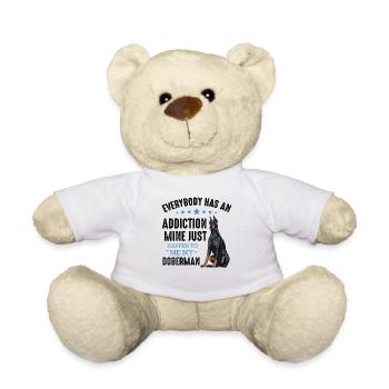 Doberman - Teddy Bear - white - Front