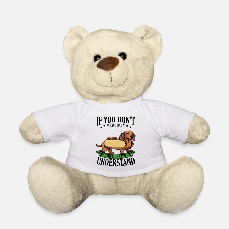 dachshund - Teddy Bear - white