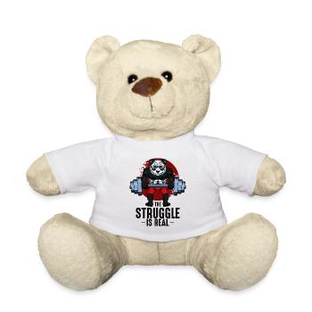 Body Building Panda Cool Bodybuilder Gift - Teddy Bear - white - Front