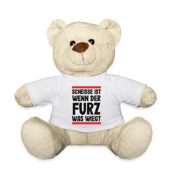 Lustige Sprüche lustiger Spruch Scheiße Kacke ist - Teddy - Weiß - Vorne
