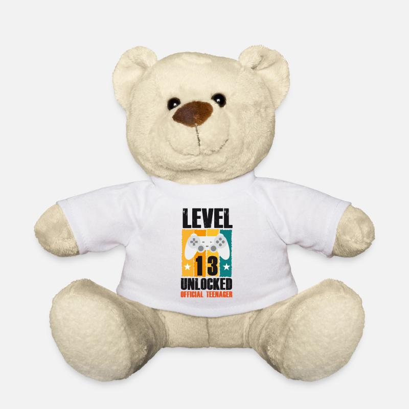 13. Geburtstag - Teddy - Weiß