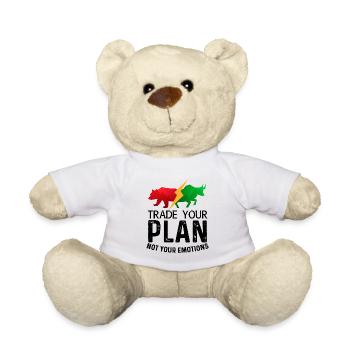 Tradez votre plan et non vos émotions - Nounours - blanc - Devant