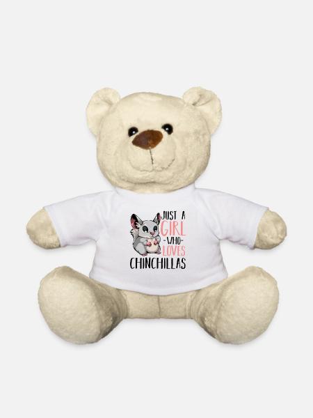 Kawaii Mouse Loves Girl Design - Teddy Bear - white