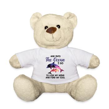 Dans l'océan, je vais perdre mon esprit, trouver mon âme - Nounours - blanc - Devant
