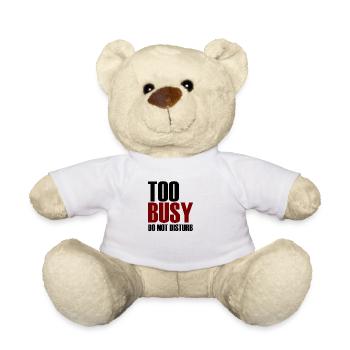viel Arbeit - Teddy - Weiß - Vorne