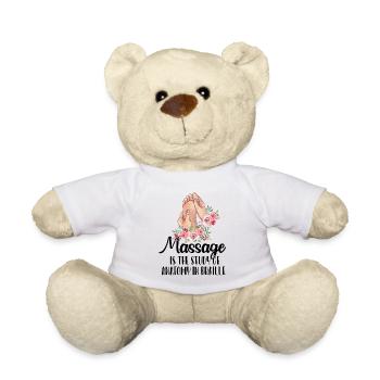 Le massage est l'étude de l'anatomie en braille - Nounours - blanc - Devant
