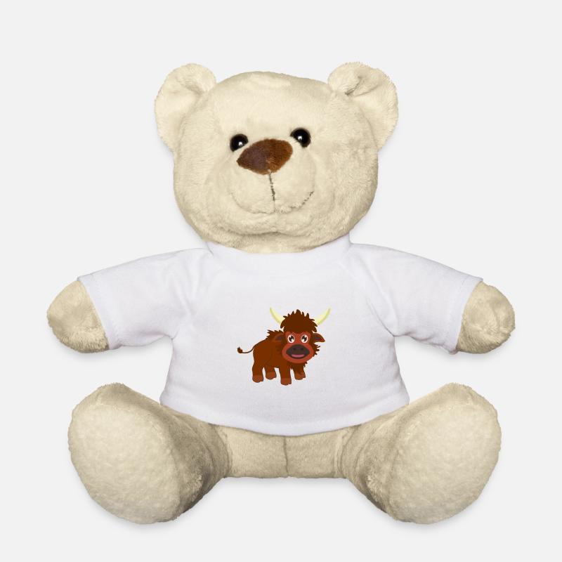 Bison Büffel - Teddy - Weiß