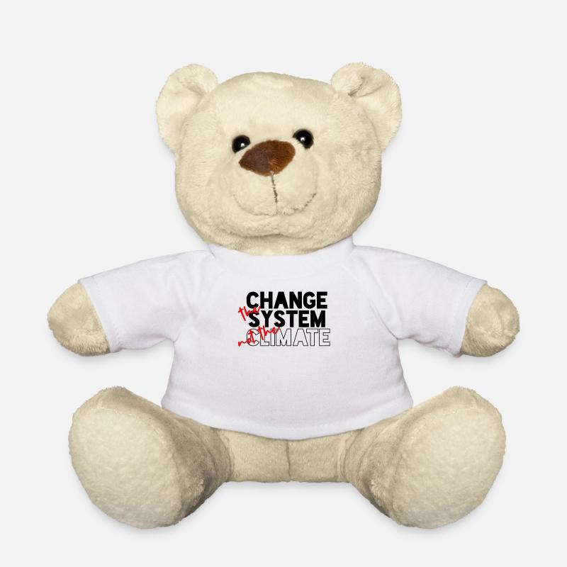 Ändere das System, nicht das Klima - Teddy - Weiß