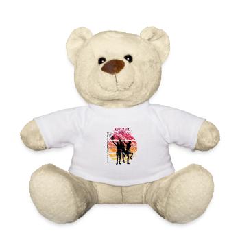 Korfball retro gift - Teddy Bear - white - Front