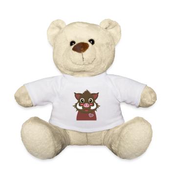 Bande dessinée de sanglier - Nounours - blanc - Devant