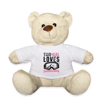 Snowboarder | Cadeaux de snowboard vacances snowboard - Nounours - blanc - Devant