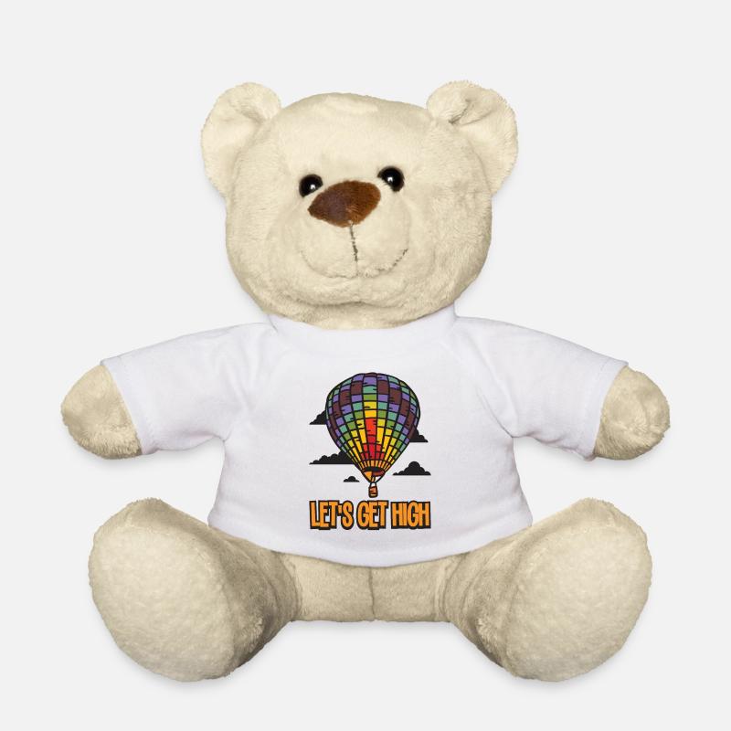 Heißluftballon Geschenkidee - Teddy - Weiß