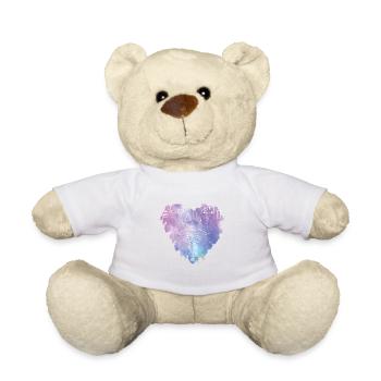 Colorful Heart Nurse ER RN LPN Medical Nursing Gif - Teddy Bear - white - Front