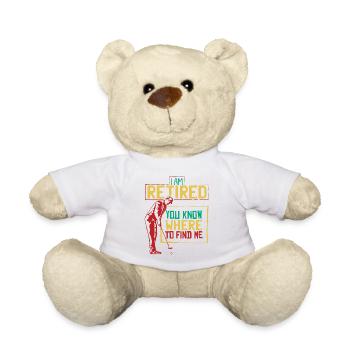 Golfer golf in retirement gift for golfers - Teddy Bear - white - Front