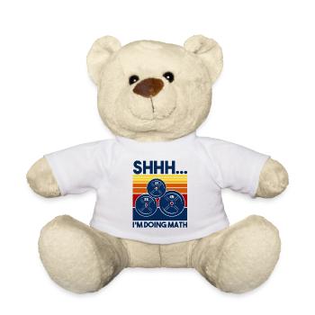 Shhh I’m Doing Math Vintage Funny Weightlifting - Nounours - blanc - Devant