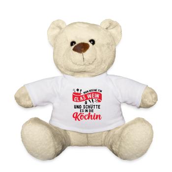 Netter Hobbykoch Spruch, kochen Geschenk - Teddy - Weiß - Vorne