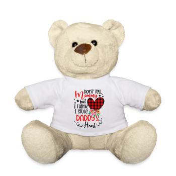 Don't Tell Mommy I Stole Daddy's Heart Baby - Teddy - Weiß - Vorne