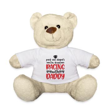 Pack My Diapers I'm Going Racing With Daddy Baby - Teddy Bear - white - Front