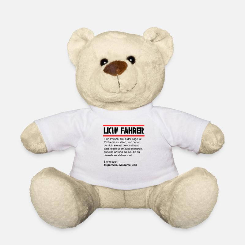 LKW Fahrer Definition, Zauberer, Superheld, Gott - - Teddy - Weiß