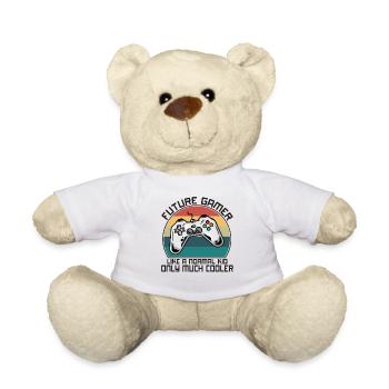 Future Gamer Like A Normal Dad Only Much Cooler - Teddy Bear - white - Front