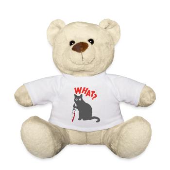 What cadeau chat Animaux enfants Animaux - Nounours - blanc - Devant