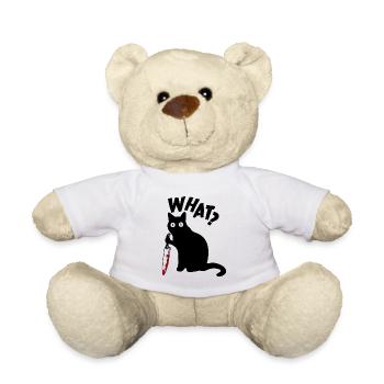 What cadeau chat Animaux enfants Animaux - Nounours - blanc - Devant