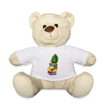 Ananas ukulélé - Nounours - blanc - Devant