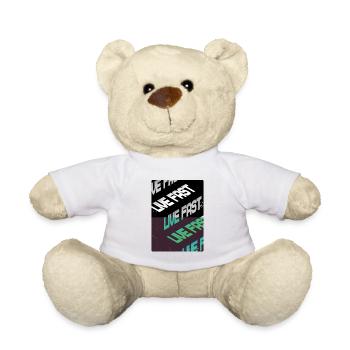 Live Fast Green Black Stairs - Teddy Bear - white - Front